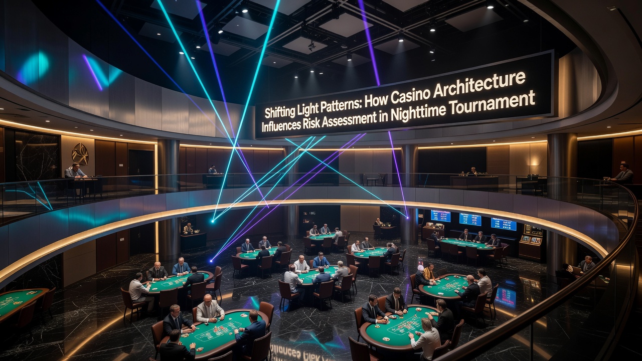 Nachtelijke poker toernooi met veranderende lichtomstandigheden
